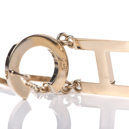 Chanel Metal Cha-Nel Logo Drop Earrings Gold 5 of 6