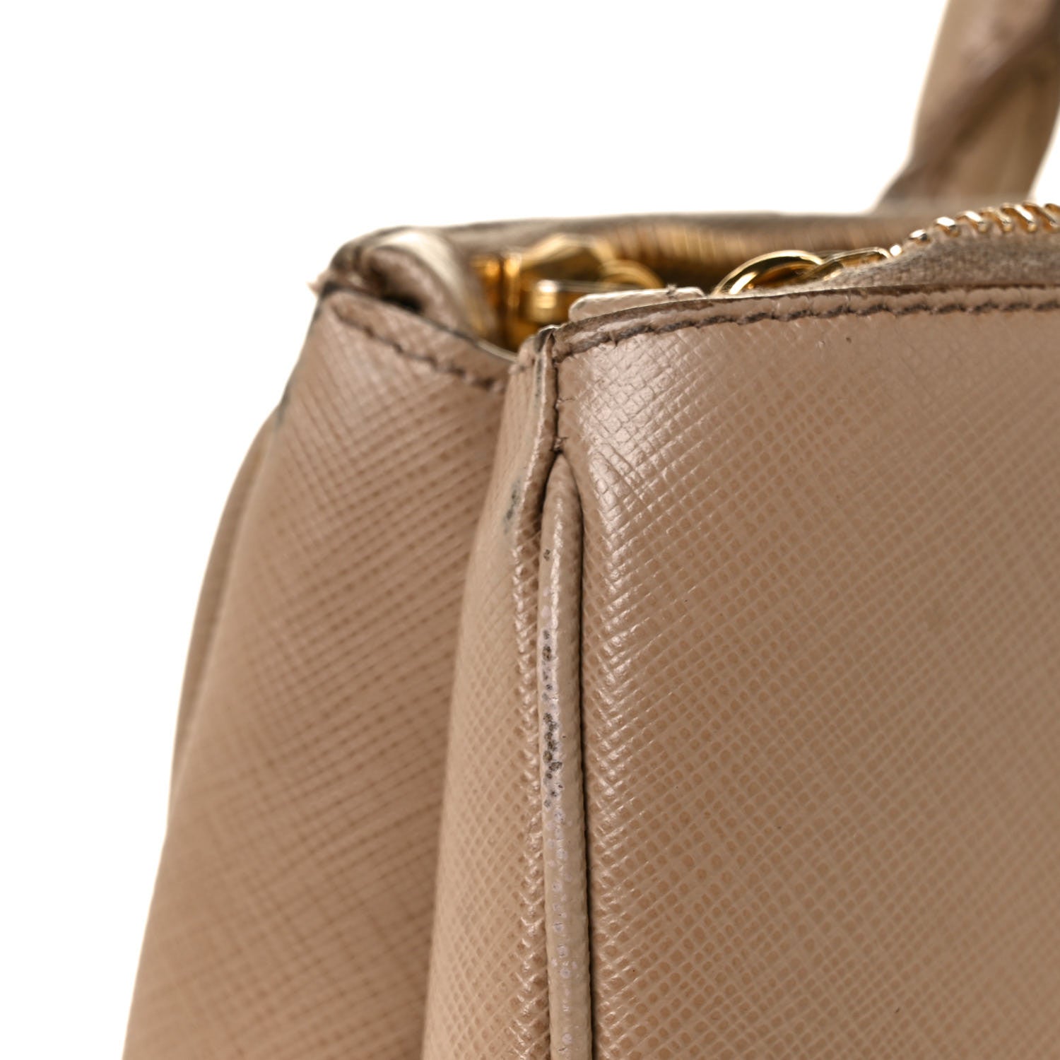 Prada Saffiano Lux Colorblock Medium Galleria Double Zip Tote Pomice Talco 13 of 13