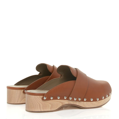 Hermes Calfskin Calya Mules 37 Naturel 4 of 11