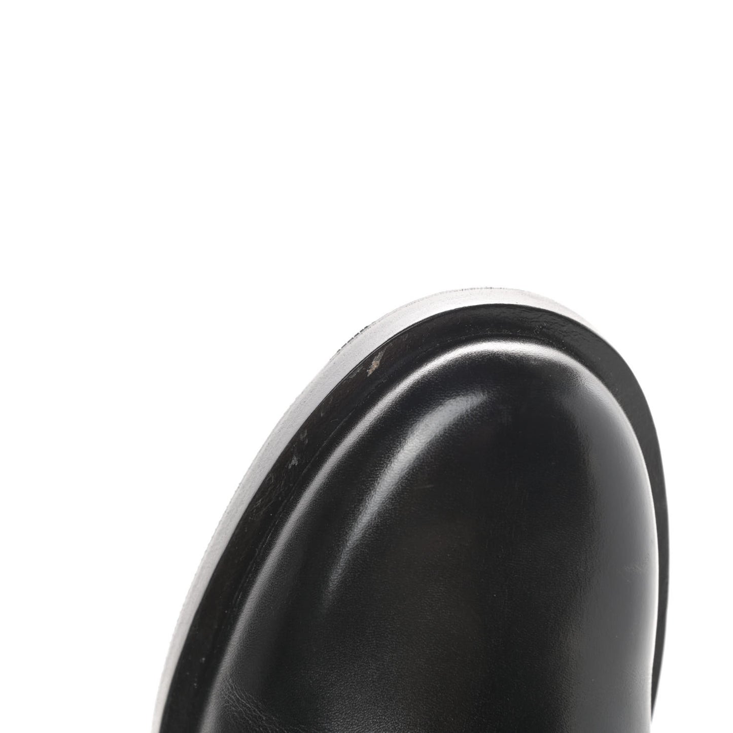 Calfskin Camellia High Boots 37.5 Black
