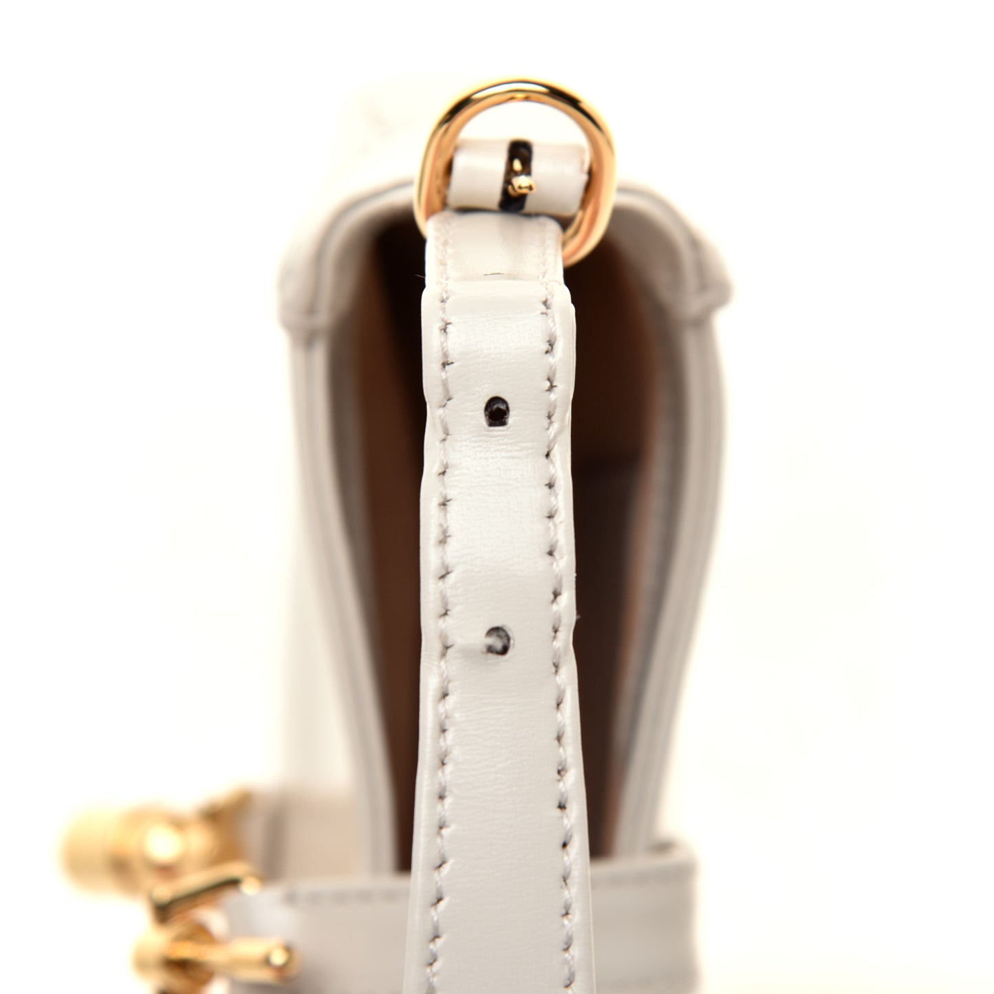 Boarded Dyana Lux Calfskin Mini Jackie 1961 Hobo Mystic White