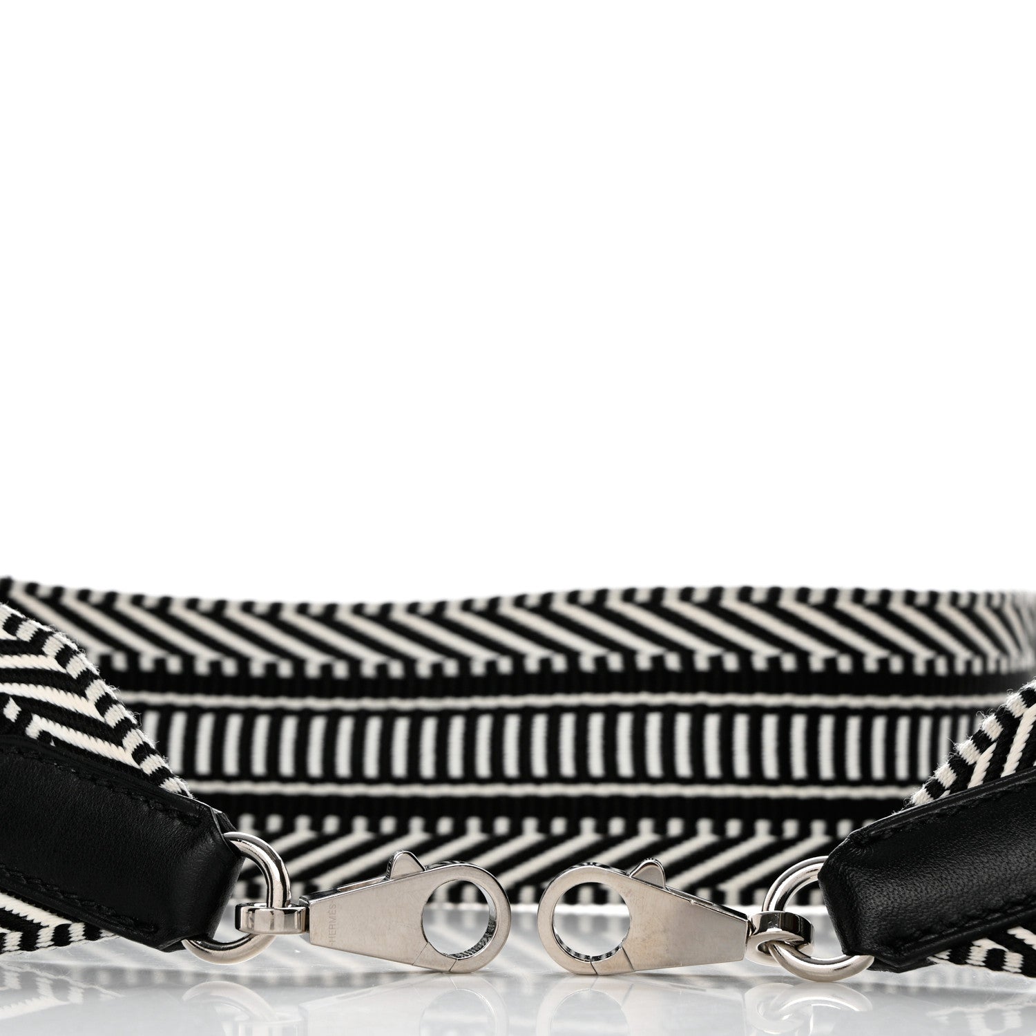 Hermes Canvas Strap Black White 5 of 5