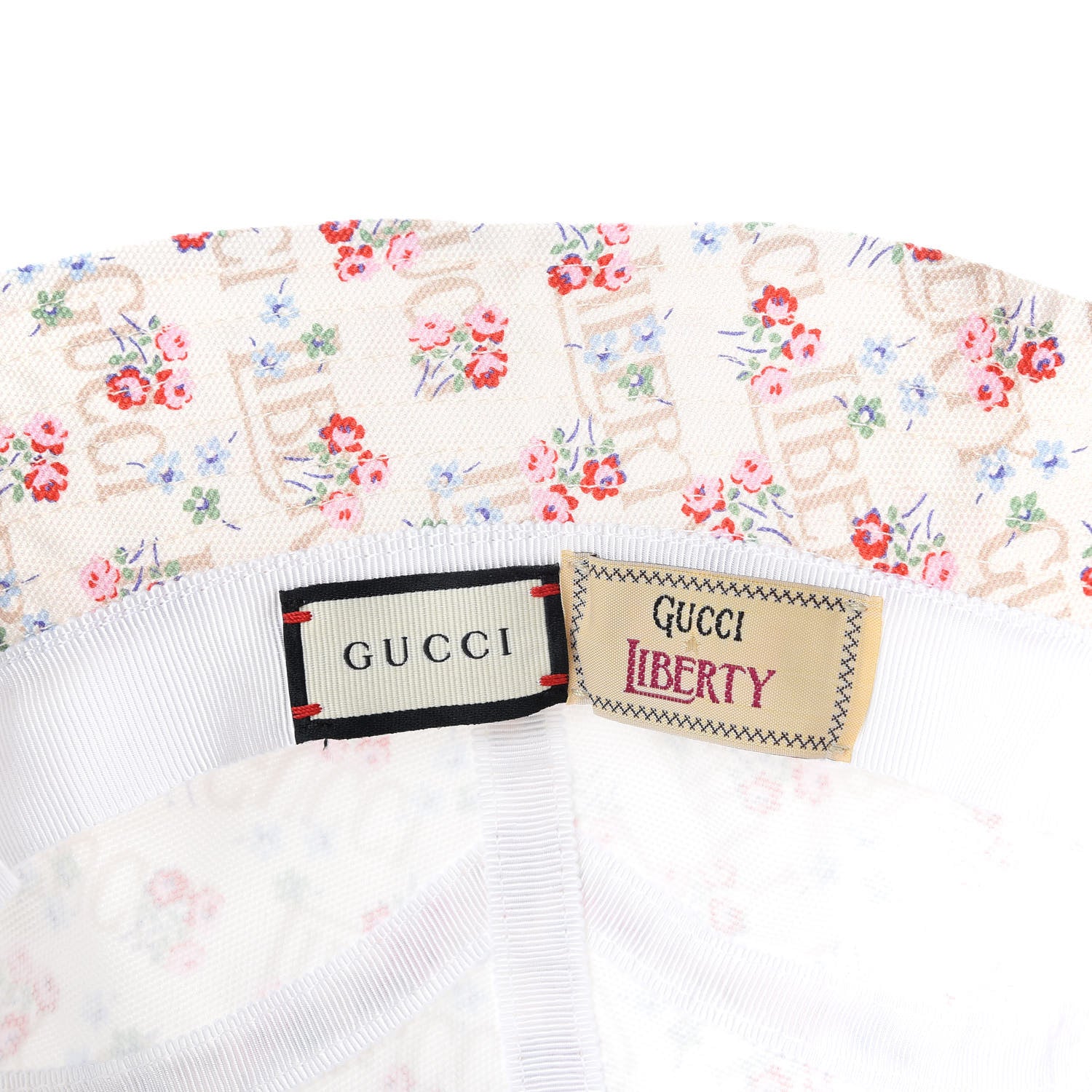 Gucci X LIBERTY OF LONDON Canvas Floral Print London Bucket Hat M White 6 of 7