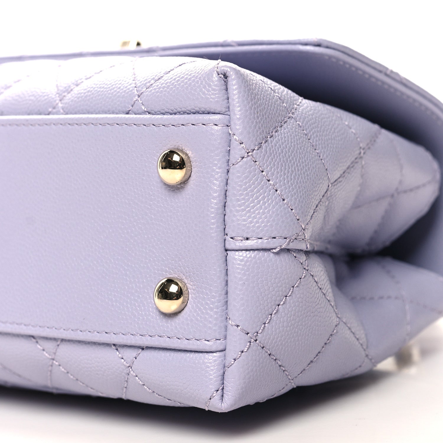 Chanel Caviar Quilted Mini Coco Handle Flap Light Purple 10 of 10