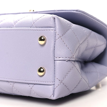 Chanel Caviar Quilted Mini Coco Handle Flap Light Purple 10 of 10