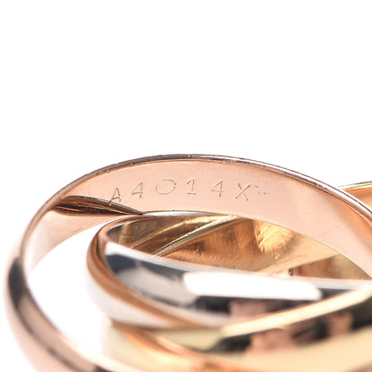 Cartier 18K Pink Yellow White Gold Classic Les Must De Trinity Ring 51 5.75 5 of 6