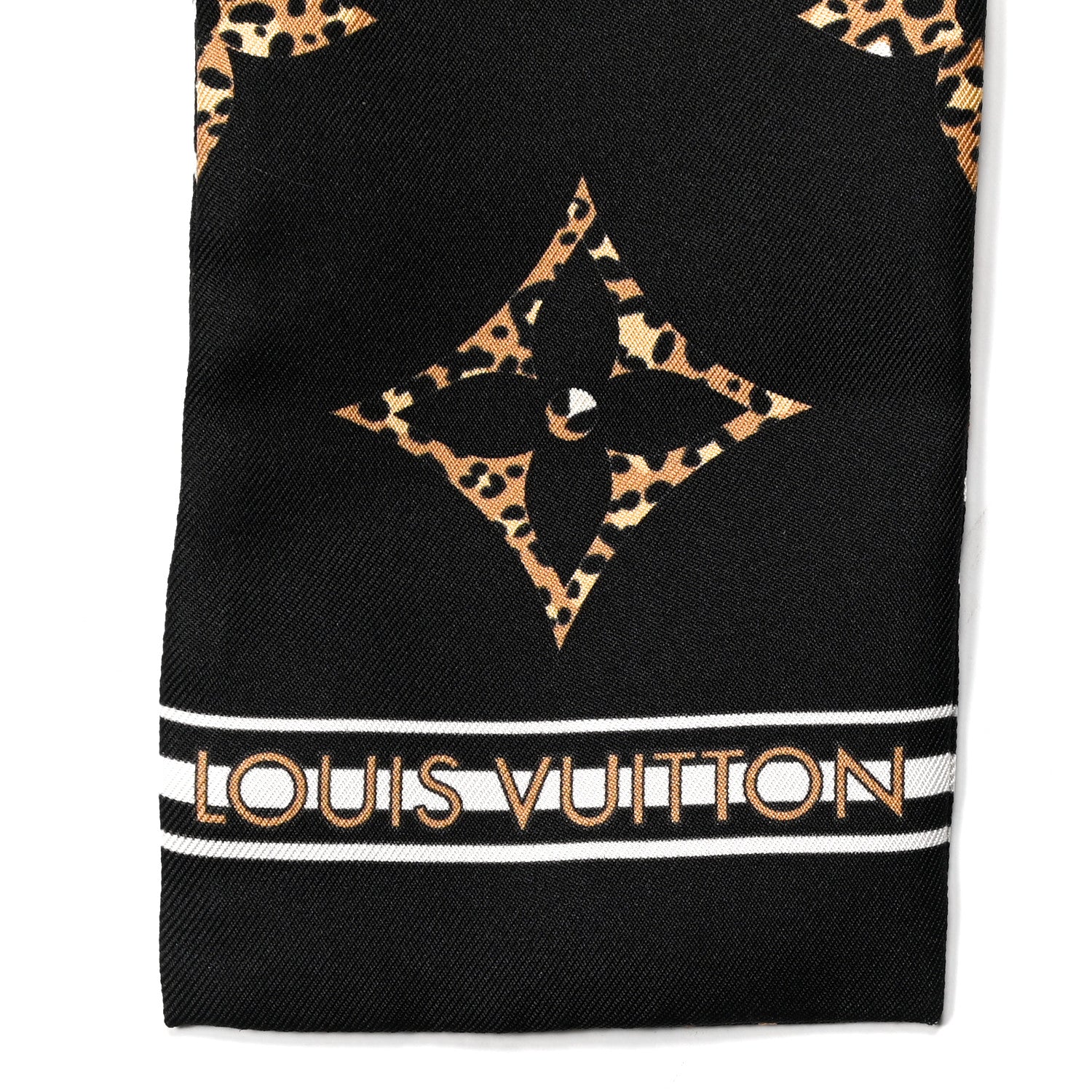 Louis Vuitton Silk Monogram Giant Jungle Bandeau Black 3 of 4