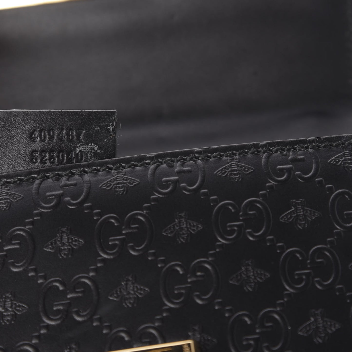 Guccissima Small Padlock Shoulder Bag Black
