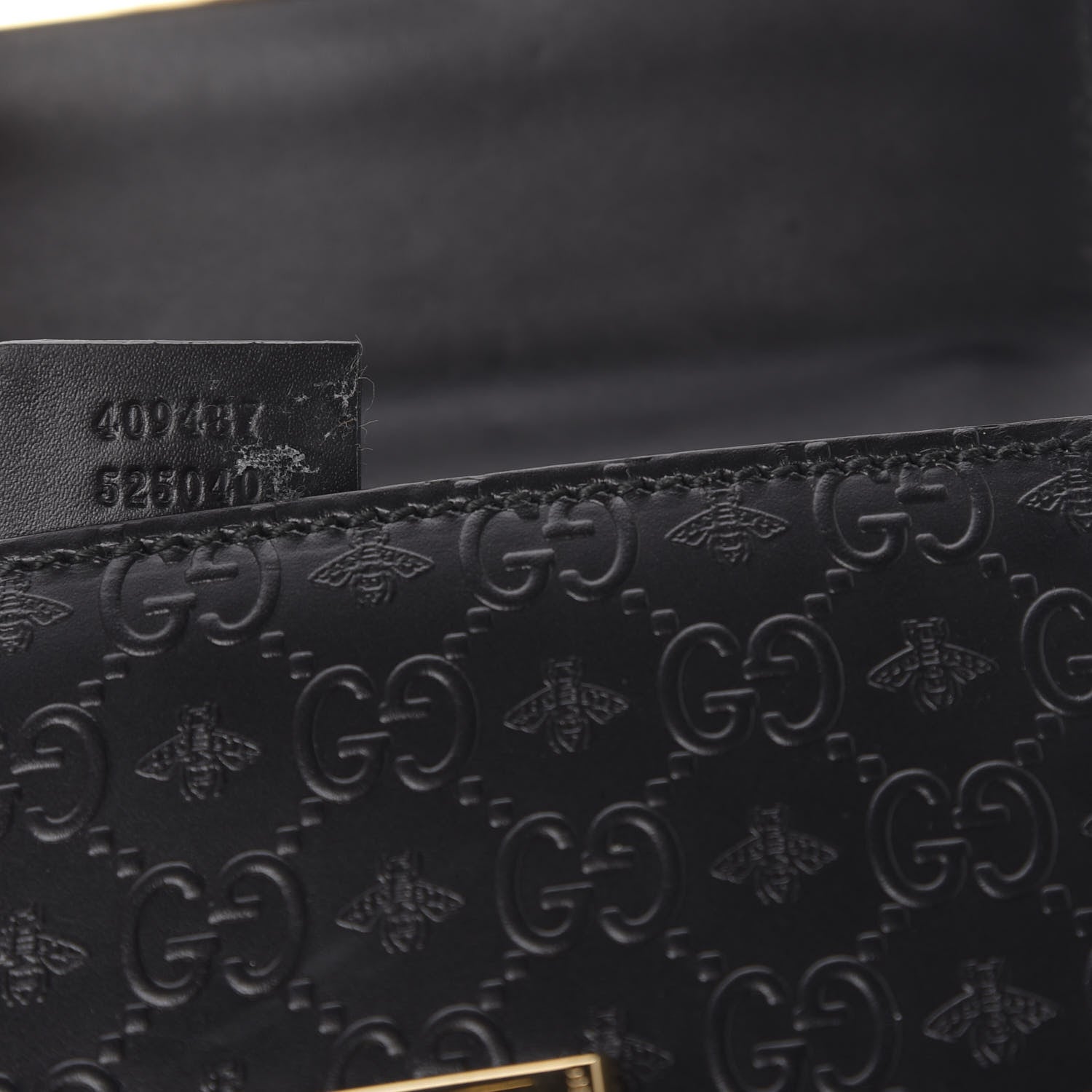 Gucci Guccissima Small Padlock Shoulder Bag Black 10 of 15