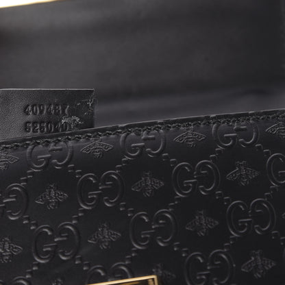Gucci Guccissima Small Padlock Shoulder Bag Black 10 of 15