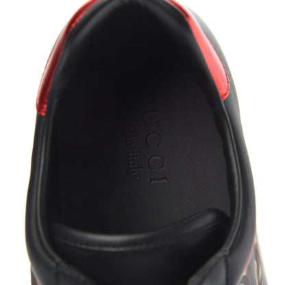 Gucci Calfskin Kingsnake Mens Ace Sneakers 8 Black Multicolor 7 of 11
