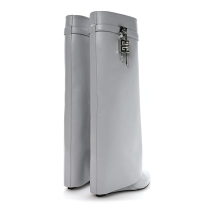 Givenchy Calfskin Shark Lock Pant Boots 41 Light Grey 5 of 7