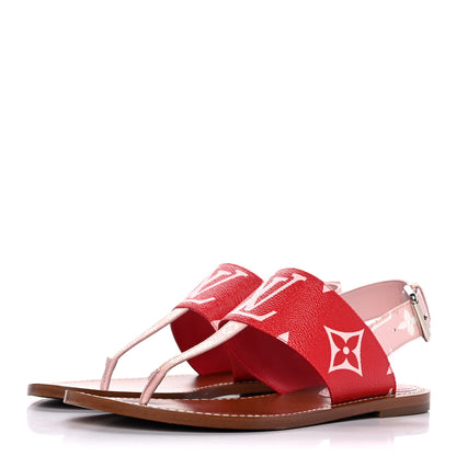 Louis Vuitton Monogram Escale Palma Sandals 38.5 Rouge 3 of 11