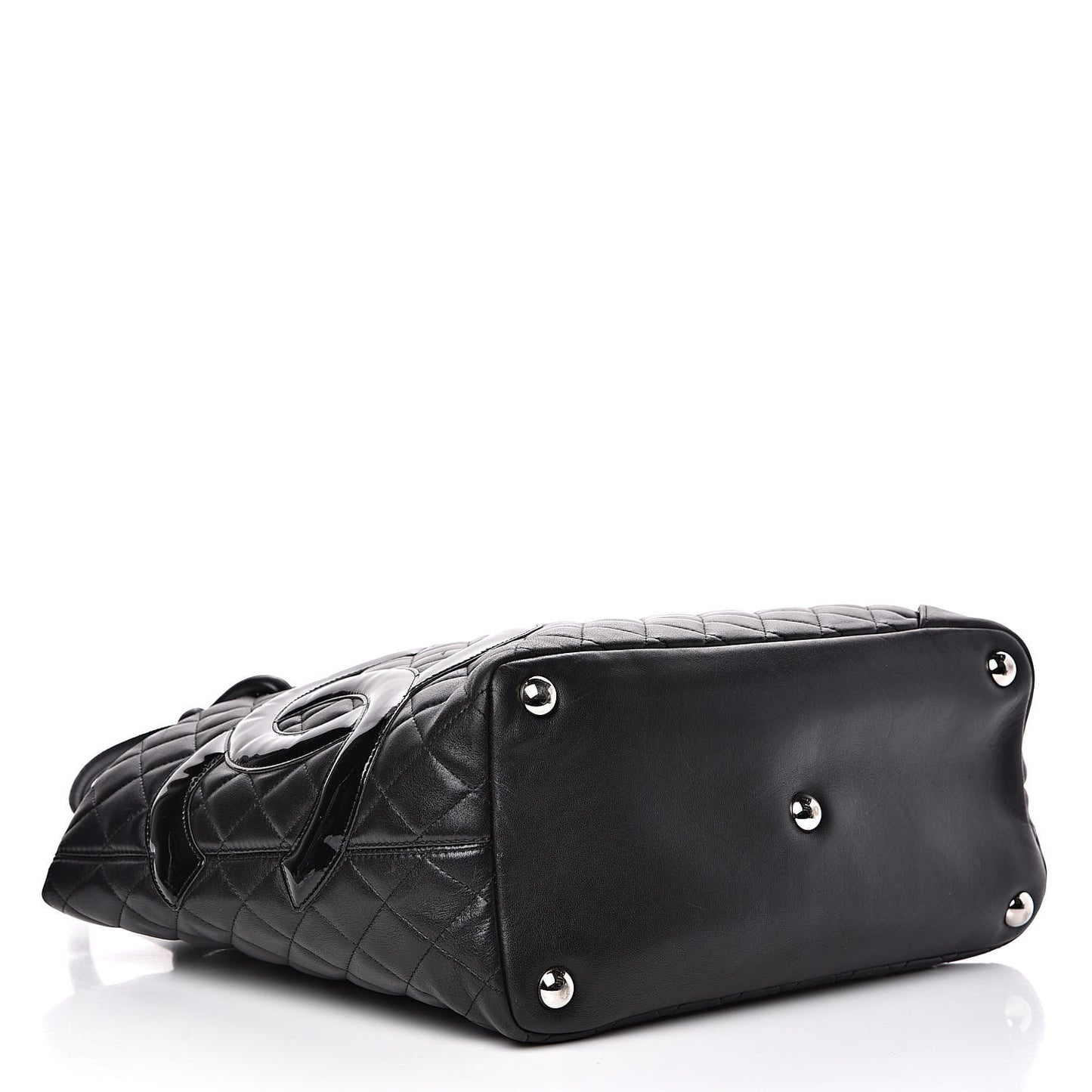 Calfskin Quilted Large Cambon Tote Black