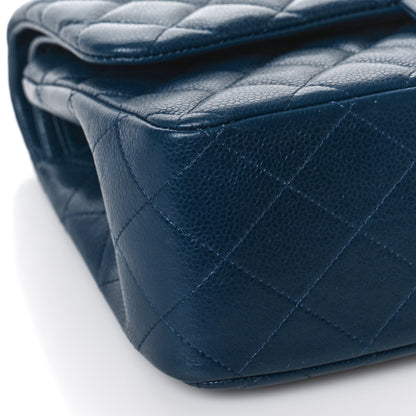 Chanel Caviar Quilted Jumbo Double Flap Navy Blue 8 of 11