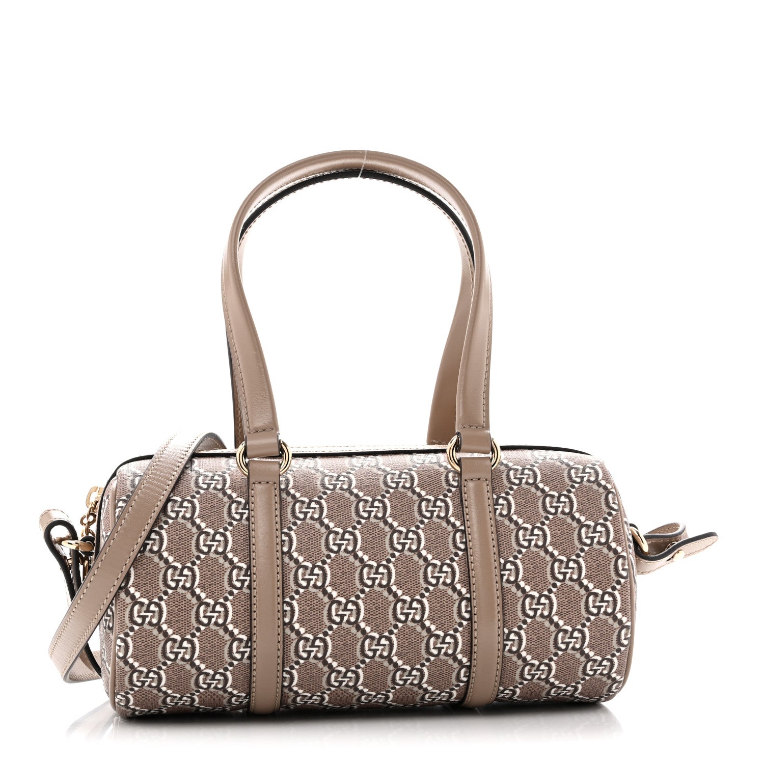 Gucci GG Shadow Monogram Top Handle Bowler Bag Rocky Ebony Grey White Rocky 1 of 10
