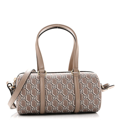 Gucci GG Shadow Monogram Top Handle Bowler Bag Rocky Ebony Grey White Rocky 1 of 10