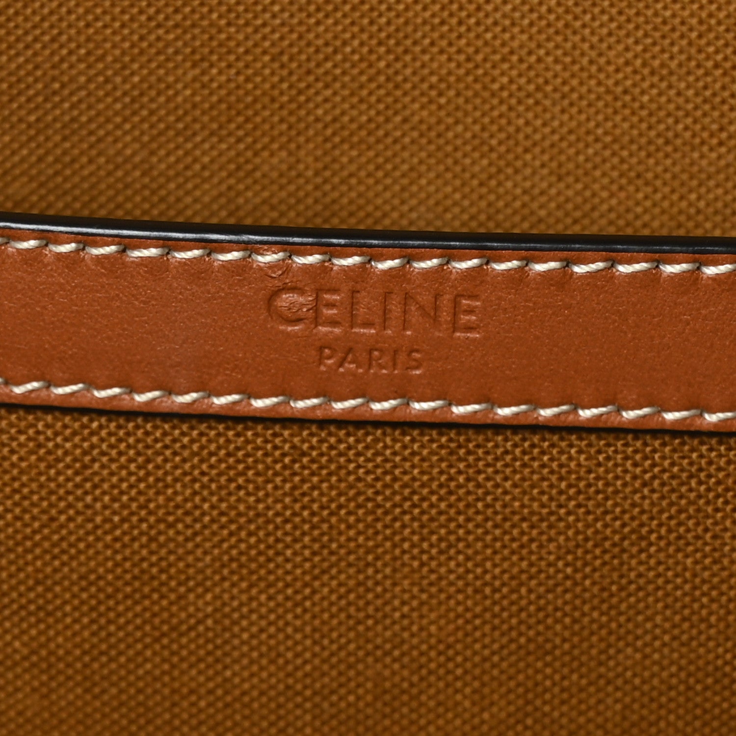Celine Triomphe Canvas Calfskin Medium Cabas Bag Tan 6 of 10