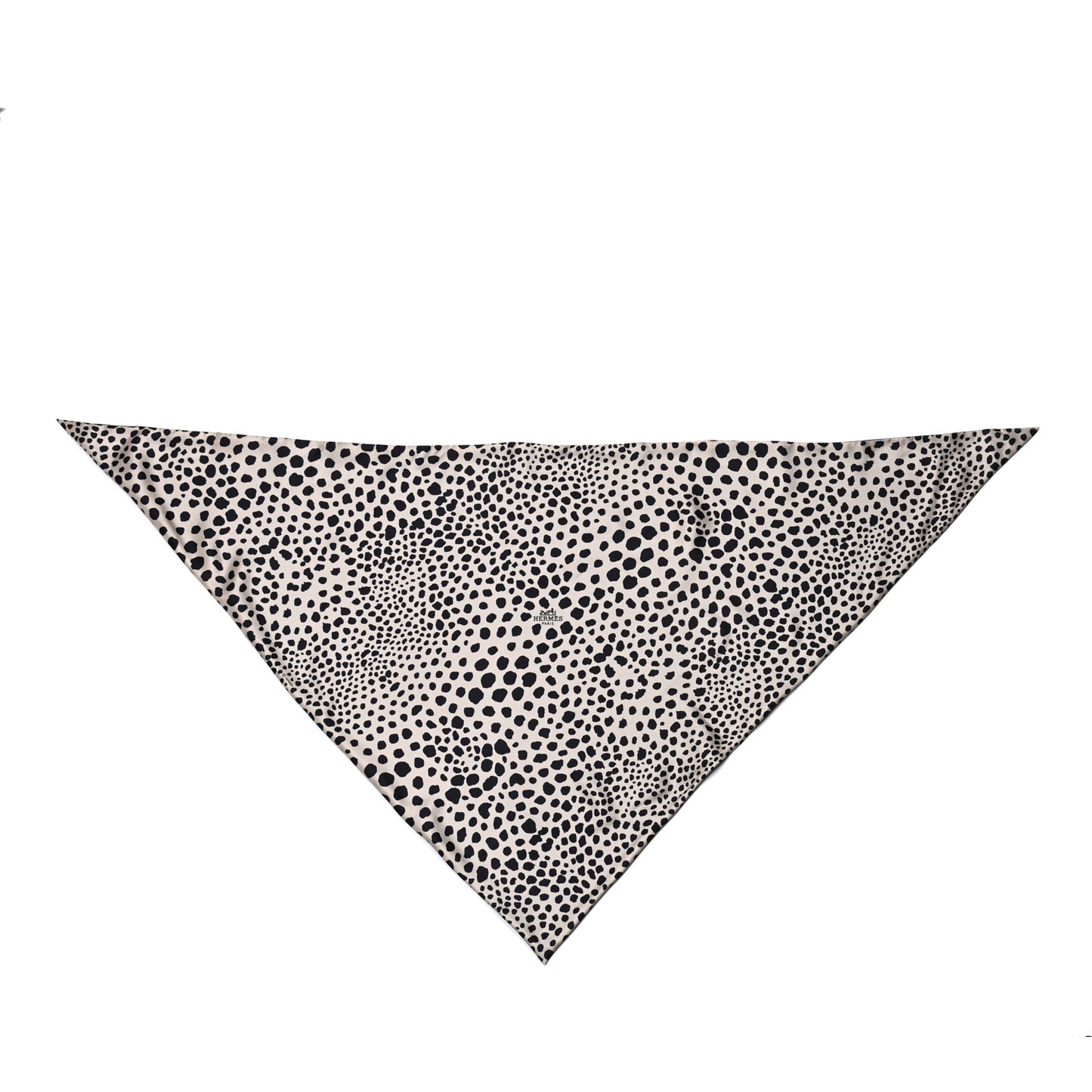 Silk Faune Giant Pointe Triangle Scarf Beige Brun Lavande