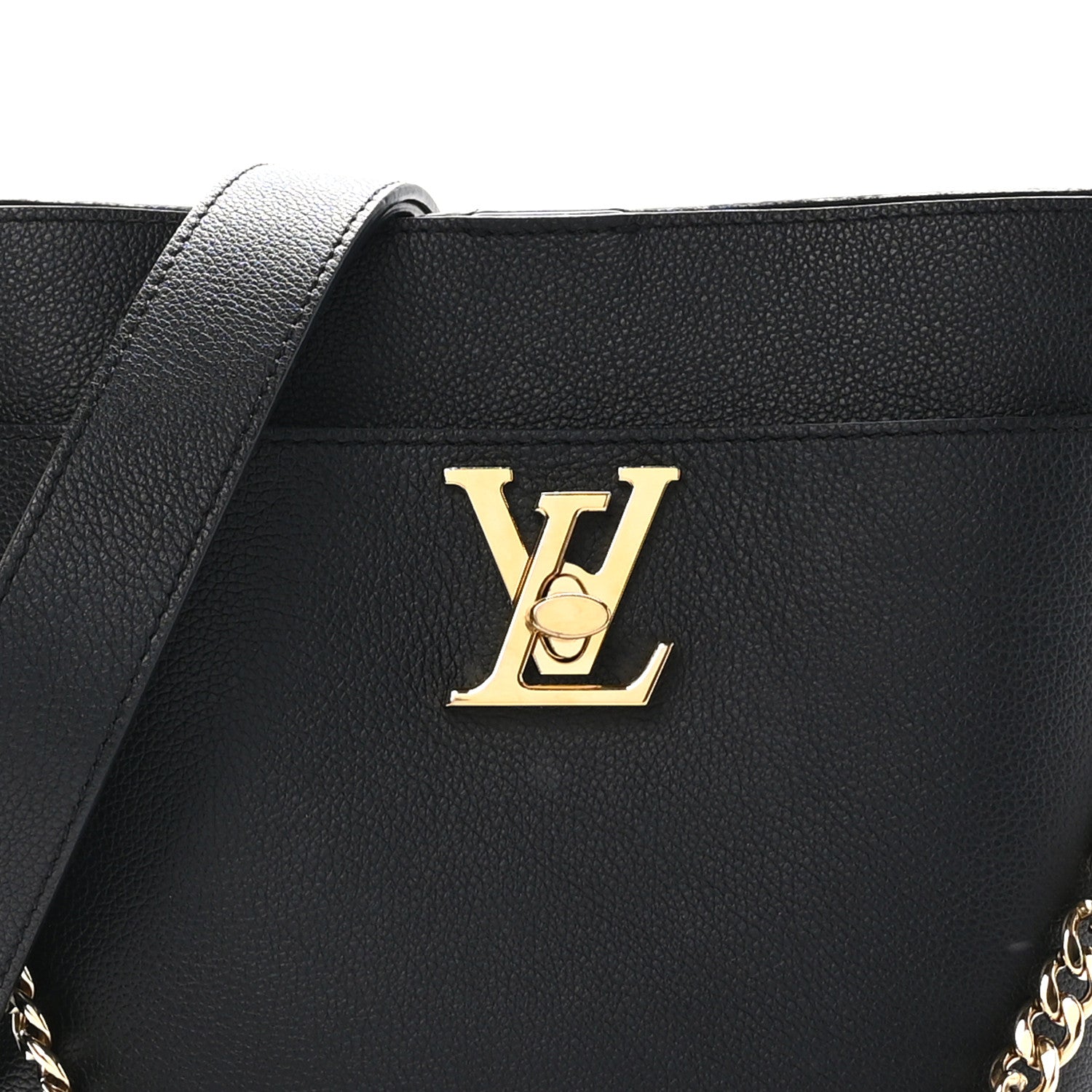 Louis Vuitton Calfskin Lock and Walk Bucket Black 8 of 11