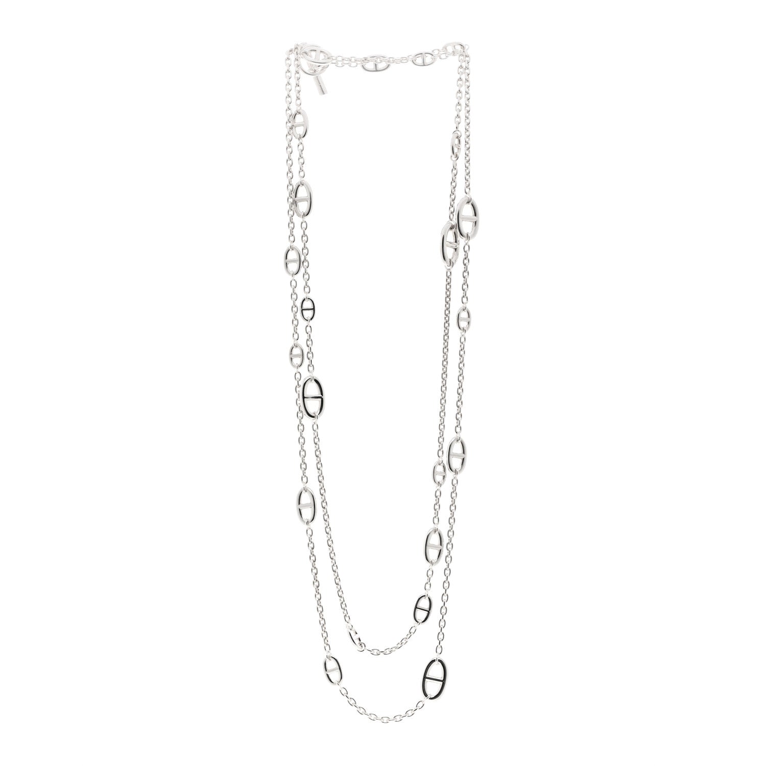 Hermes Sterling Silver Farandole Necklace 160 3 of 6