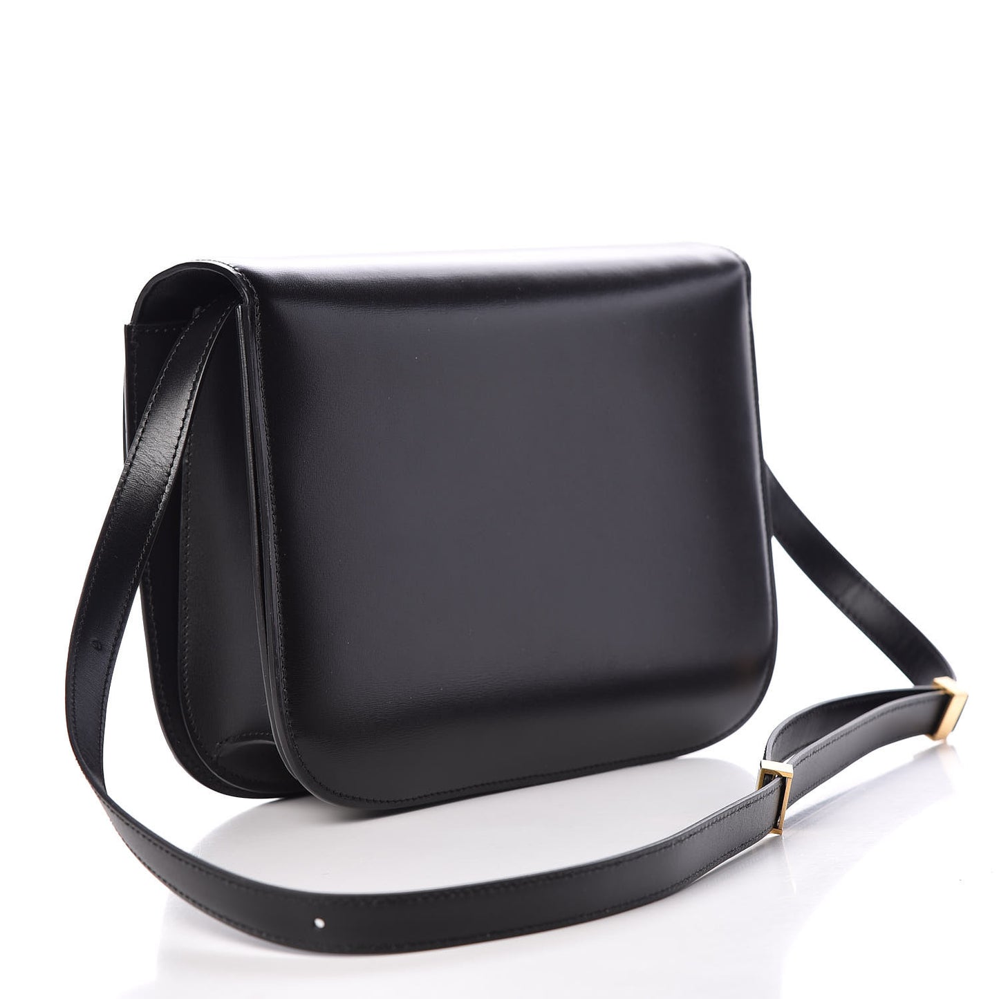 Box Calfskin Medium Classic Box Flap Bag Black