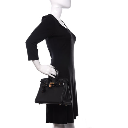 Hermes Taurillon Novillo Shiny Niloticus Crocodile Birkin Touch 25 Black 2 of 37