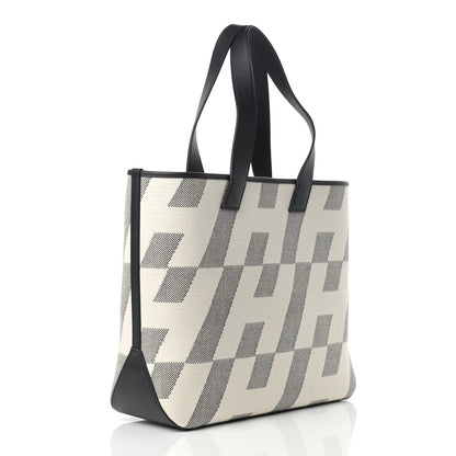 Hermes Swift H Canvas Cabas H En Biais 40 Black Ecru 3 of 9