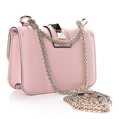 Valentino Garavani Vitello Mini Glam Lock Rockstud Flap Water Rose 3 of 11