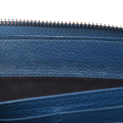 Christian Dior HOMME Grained Calfskin Zip Around Wallet Blue 7 of 17