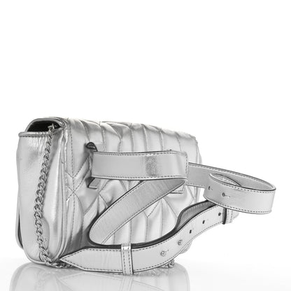Jimmy Choo Metallic Calfskin Diondra Belt Bag Silver 3 of 8