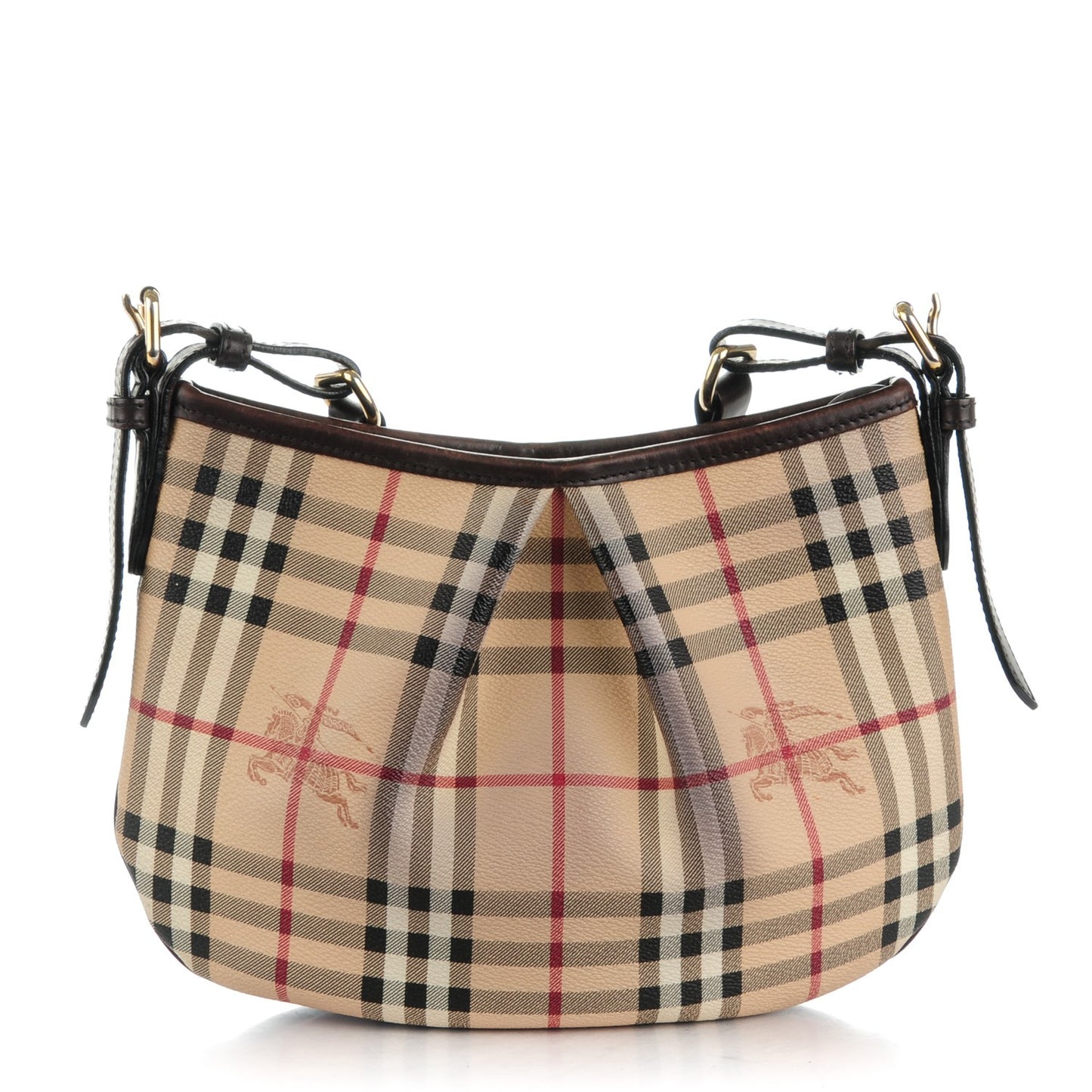 Haymarket Check Pleated Crossbody Bag