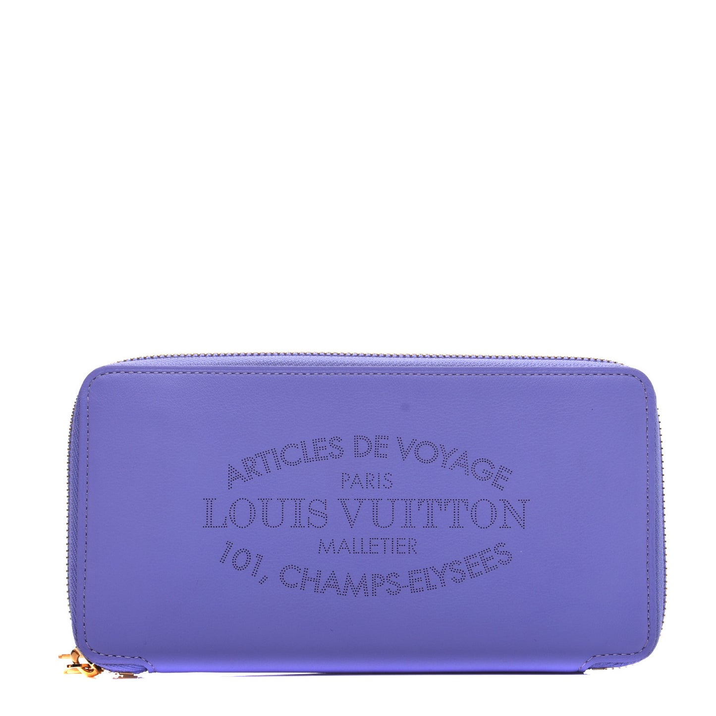 Calfskin Articles de Voyage Zippy Wallet Lilac