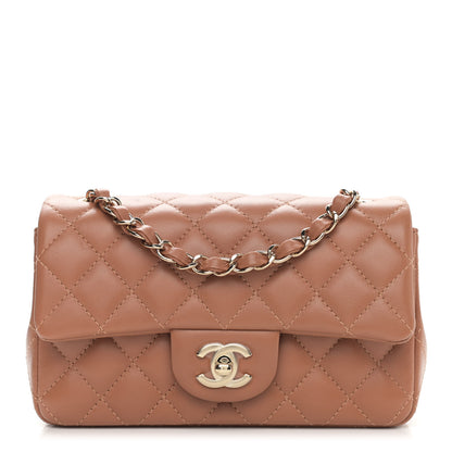 Chanel Lambskin Quilted Mini Rectangular Flap Brown 1 of 11