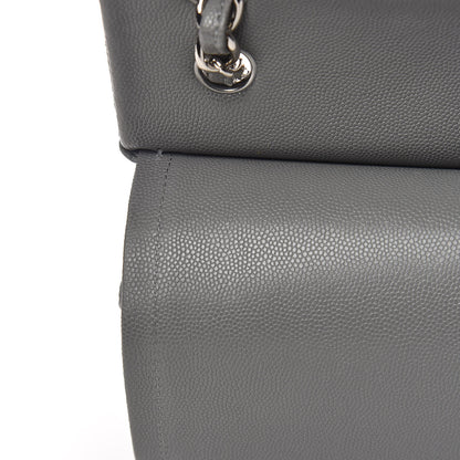 Chanel Caviar Quilted Jumbo Double Flap Grey 7 of 12