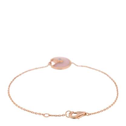 Cartier 18K Pink Gold Diamond Pink Opal Amulette de Cartier Bracelet 2 of 3