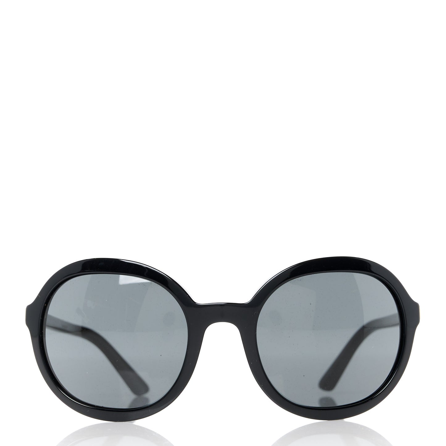 Acetate Heritage Round Sunglasses SPR09V Black