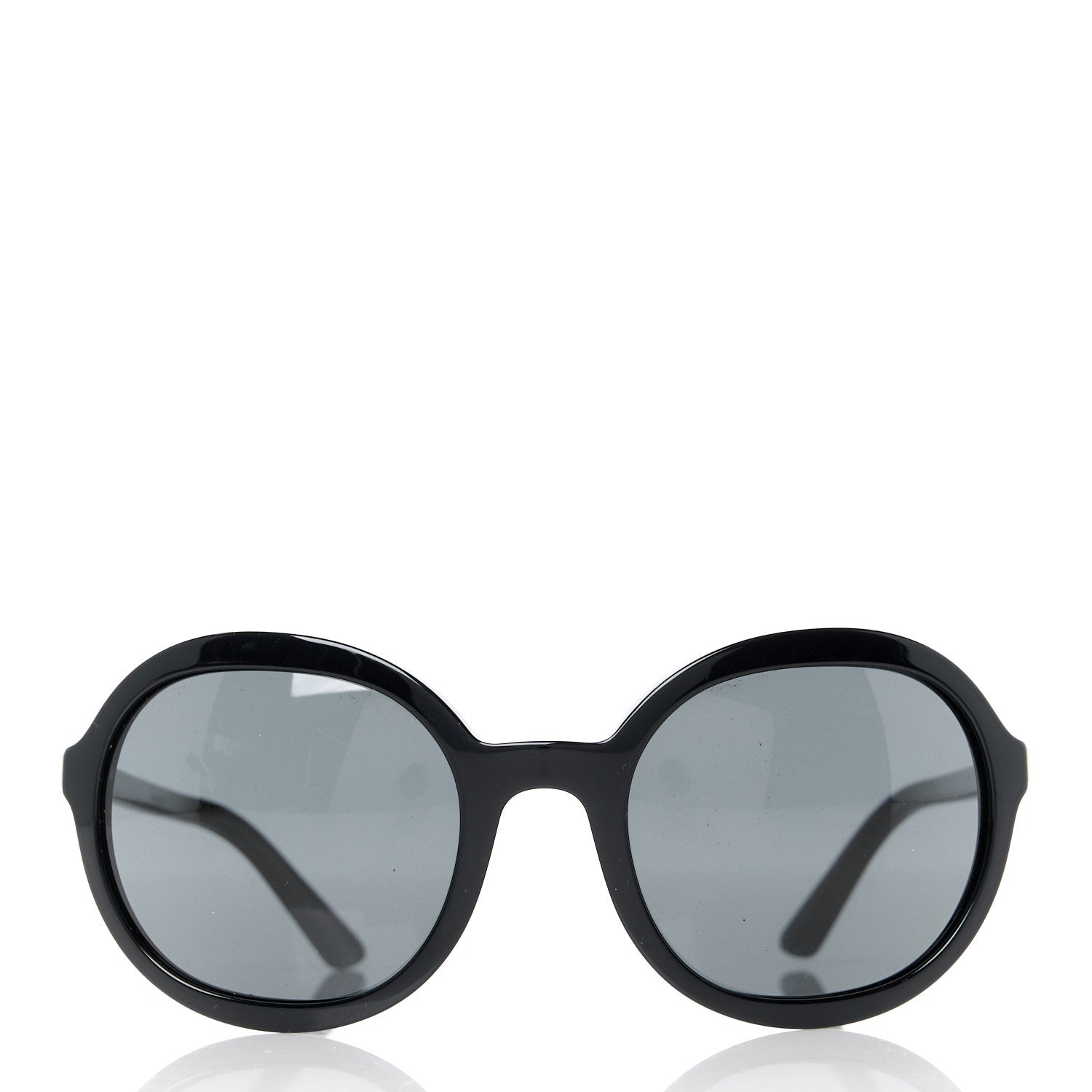 Prada Acetate Heritage Round Sunglasses SPR09V Black 2 of 8