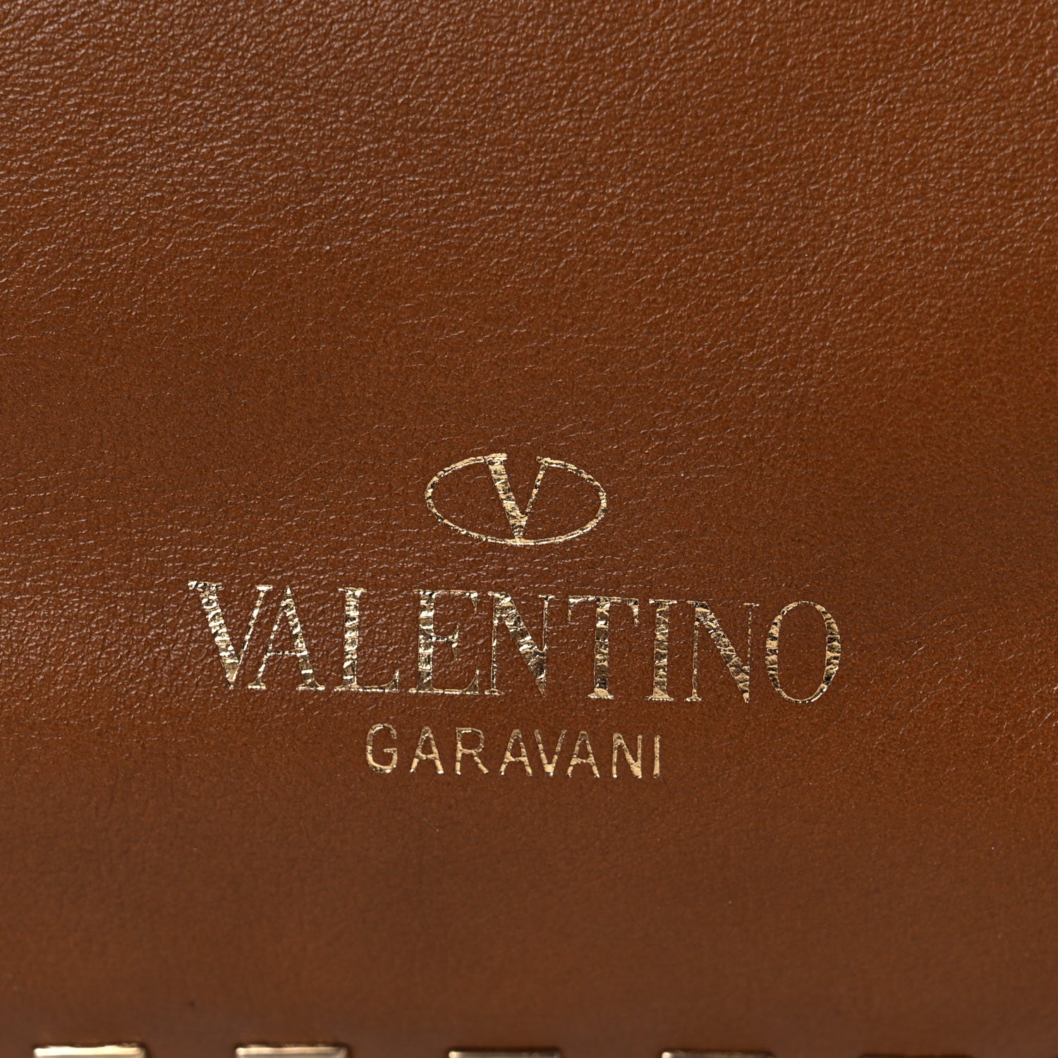 Valentino Garavani Vitello Medium Rockstud Tote Brown 16 of 18