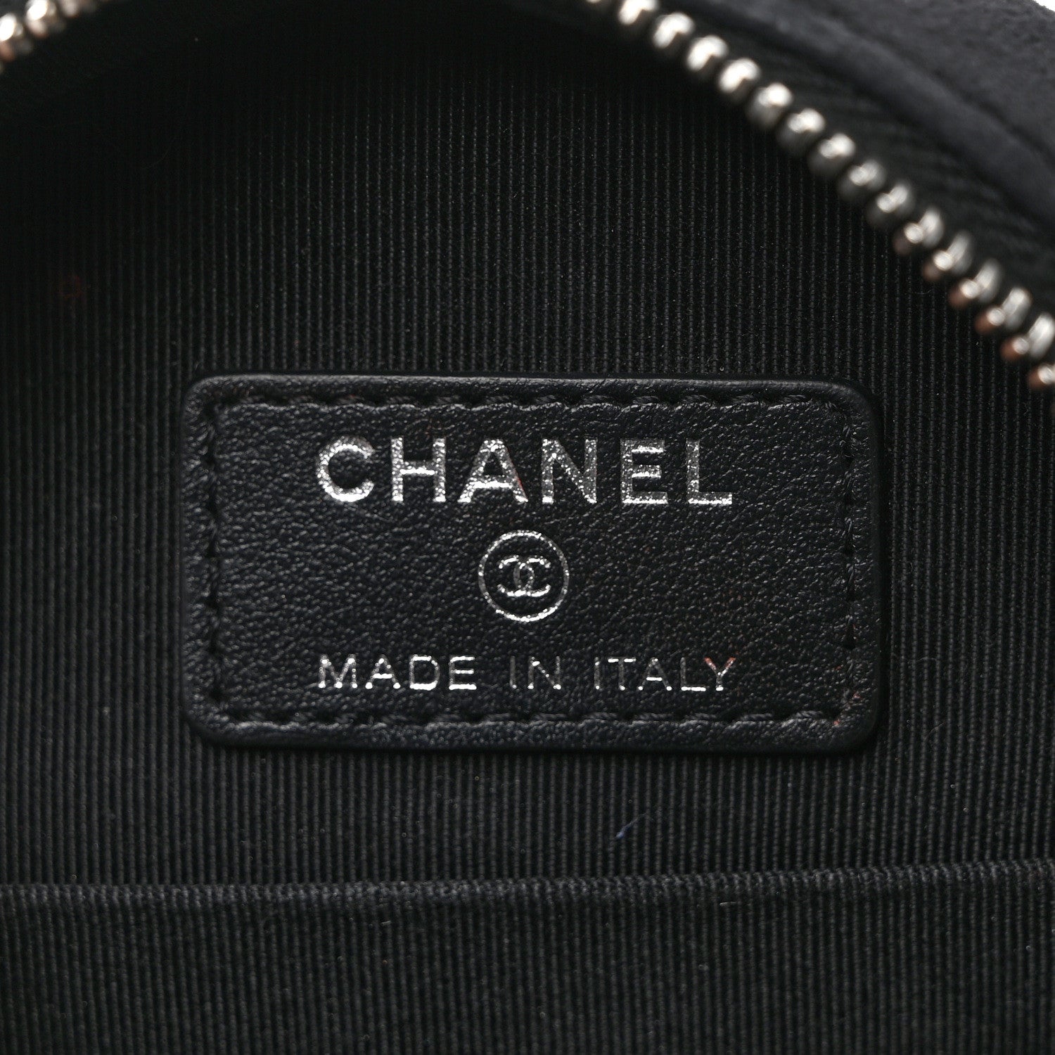 Chanel Suede Quilted Crystal Round Clutch With Logo Chain Black 6 of 10