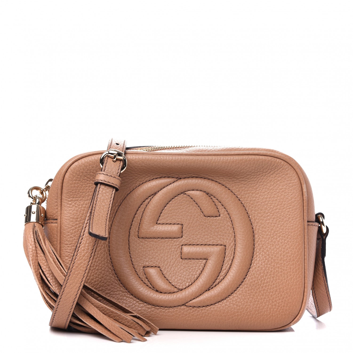 Gucci Pebbled Calfskin Small Soho Disco Bag Rose Beige 1 of 9