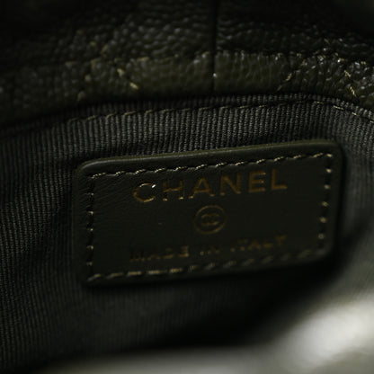 Chanel Caviar Quilted Coco First Bucket Clutch With Chain Khaki 6 of 12