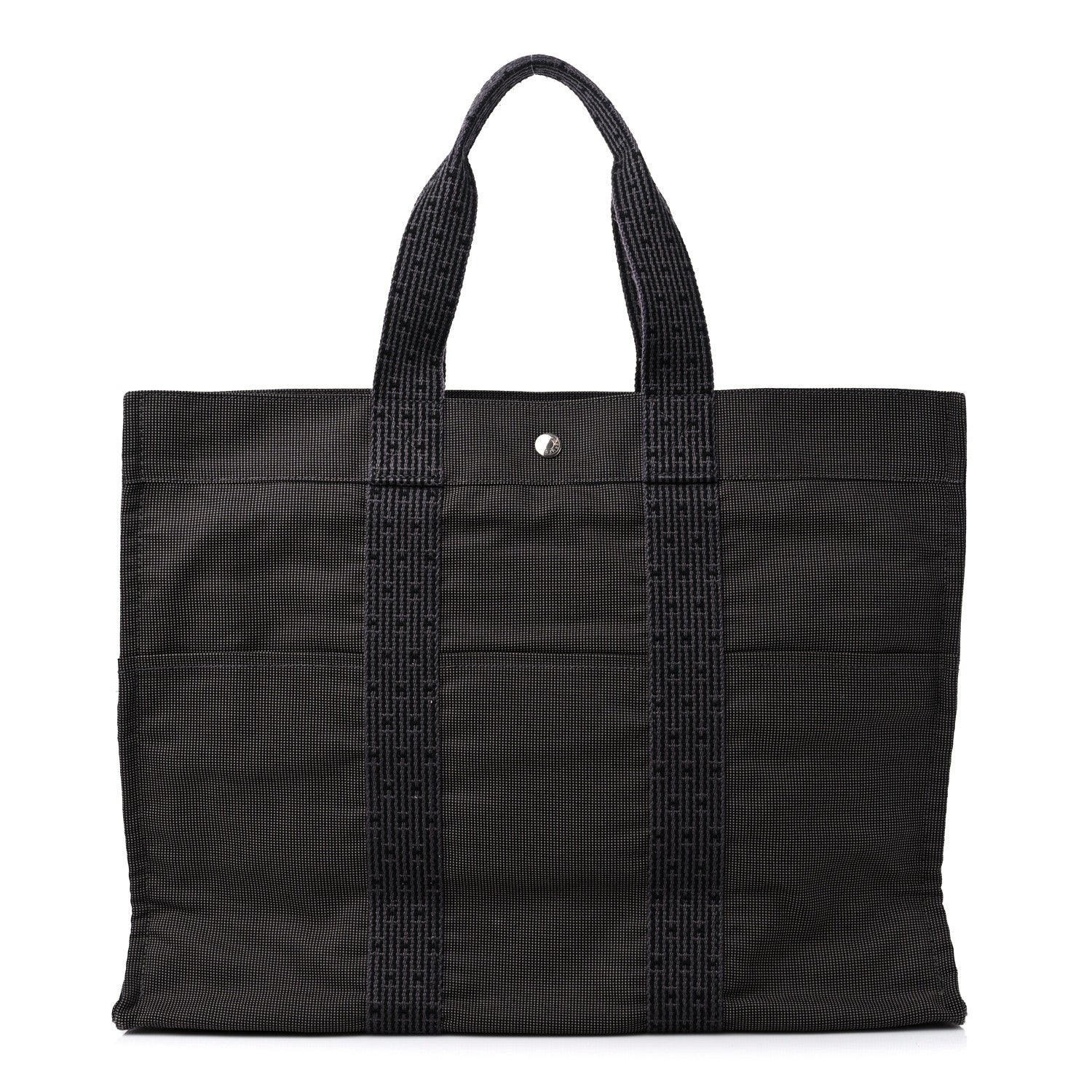 Hermes Canvas Herline Tote GM Grey 1 of 11