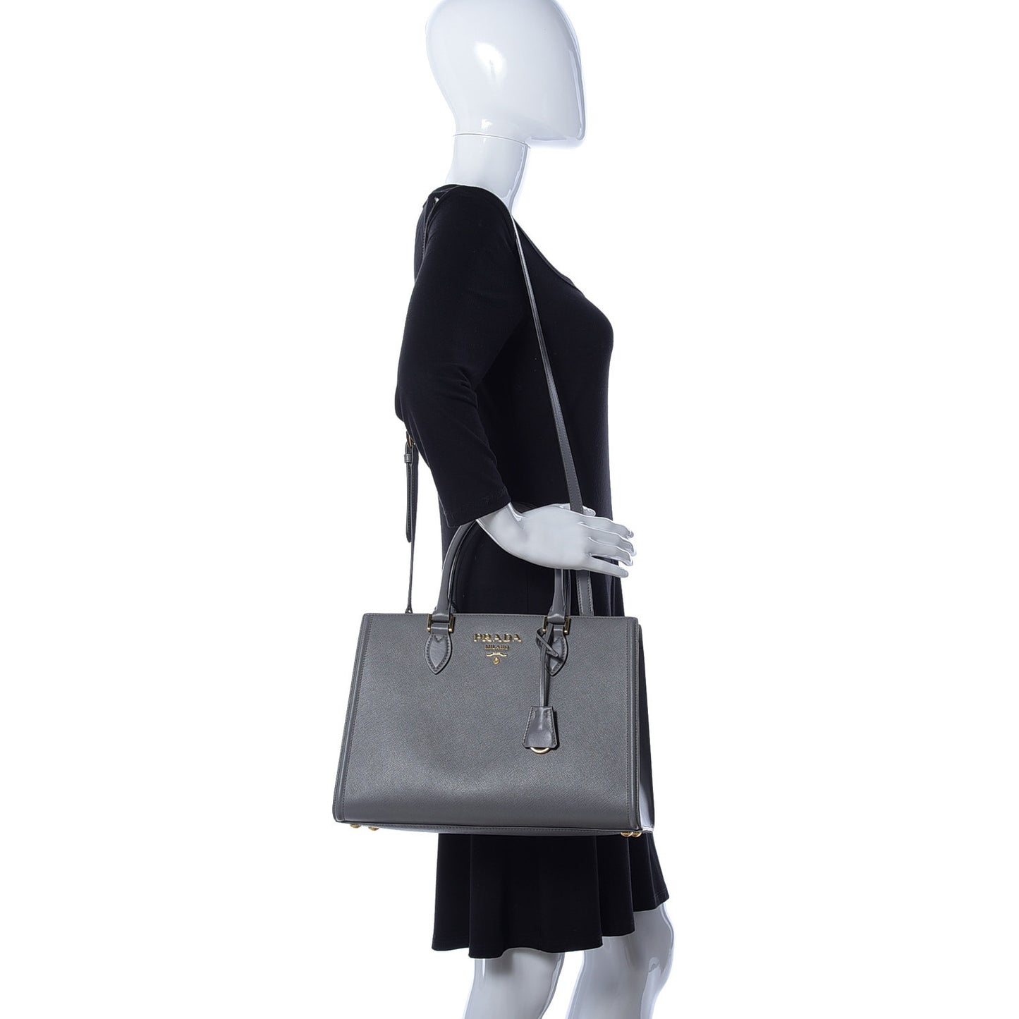 Saffiano Soft Calfskin Tote Marmo