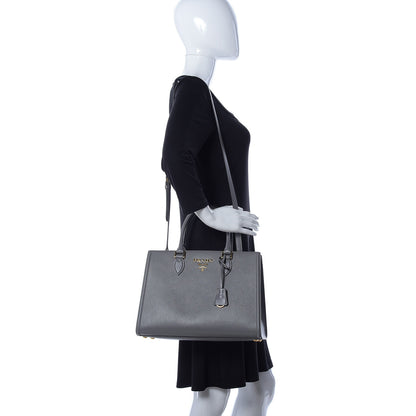 Prada Saffiano Soft Calfskin Tote Marmo 2 of 9