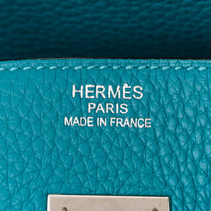 Hermes Togo Birkin 35 Turquoise 6 of 11