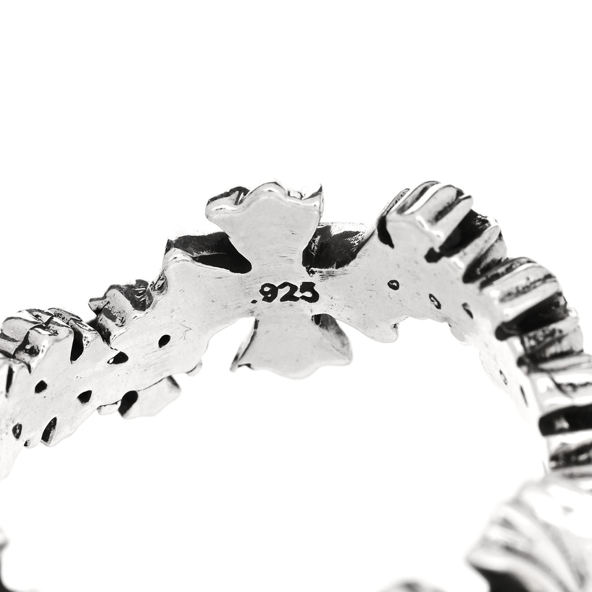 Sterling Silver Plus Cross Wave Ring 63 10.5