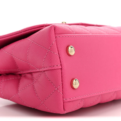 Chanel Caviar Quilted Extra Mini Coco Handle Flap Pink 9 of 11
