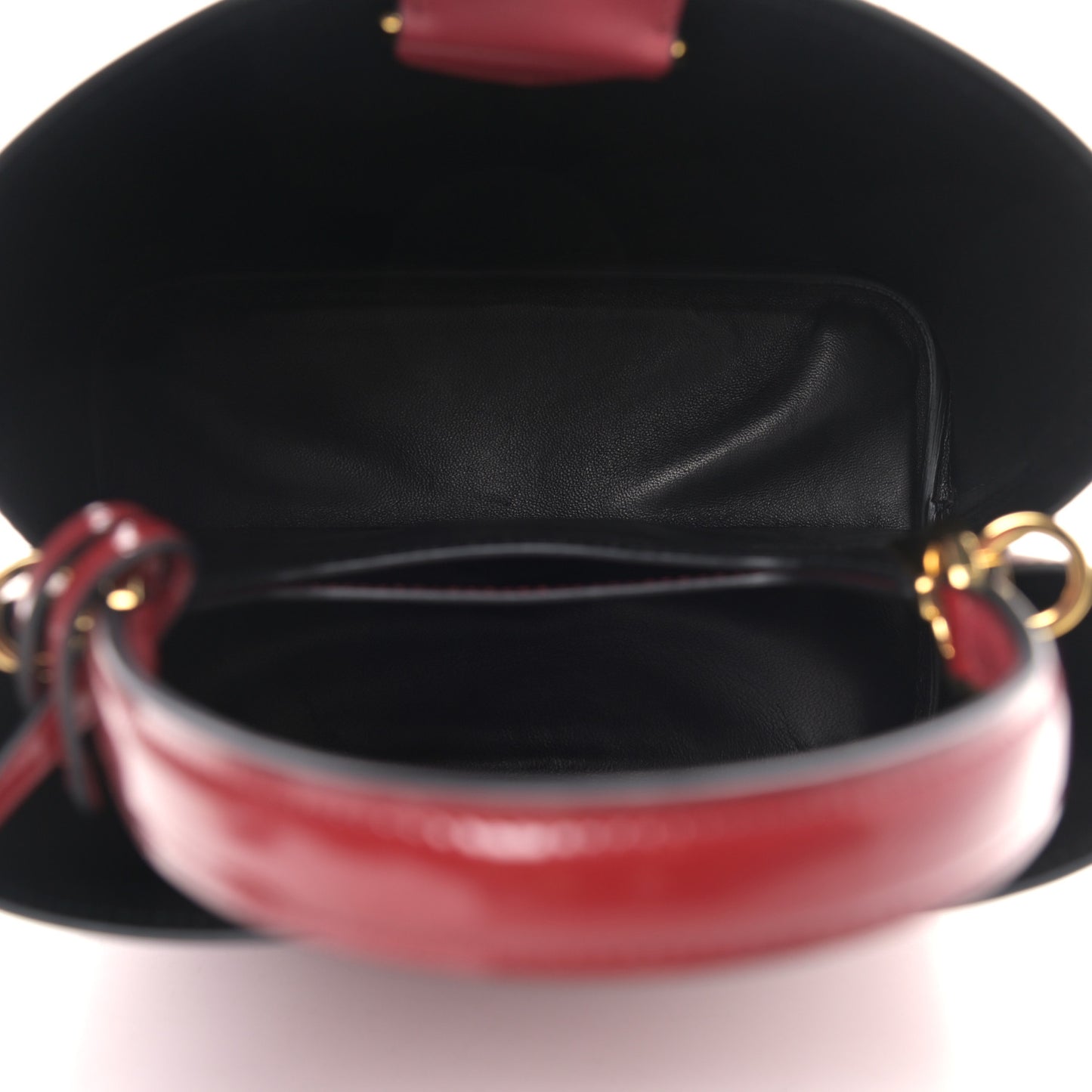 Spazzolato Medium Panier Bucket Bag Fuoco