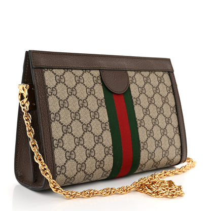 Gucci GG Supreme Monogram Web Small Ophidia Chain Shoulder Bag Brown 3 of 10